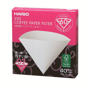 Hario V60 02 Filter Papers (40) - Full Bloom Coffee Roasters